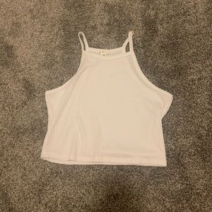 White halter tank top